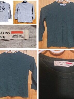 BUNDLE CASTRO FASHION GRAY BOYS TOPS 2PC